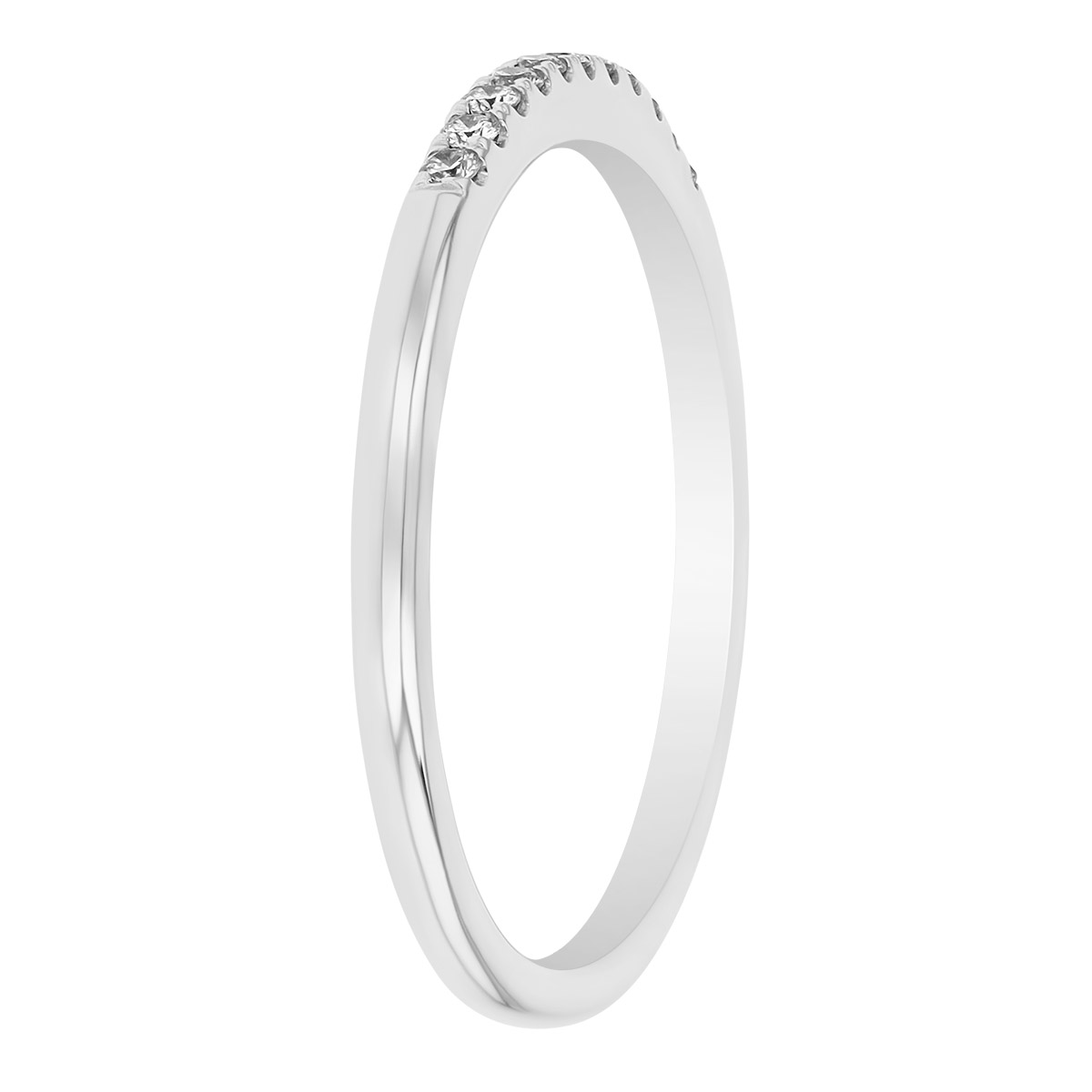 ALTR Lab Grown Diamond Pave 11 Stone Thin Wedding Band in 14K White Gold