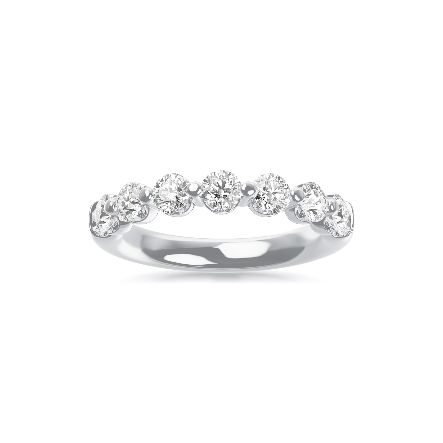 ALTR Lab-Grown Round Diamond Wedding Band in White Gold, 1.46 cttw, Size 6.5