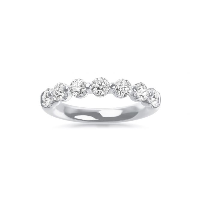 ALTR Lab-Grown Round Diamond Wedding Band in White Gold, 1.46 cttw, Size 6.5