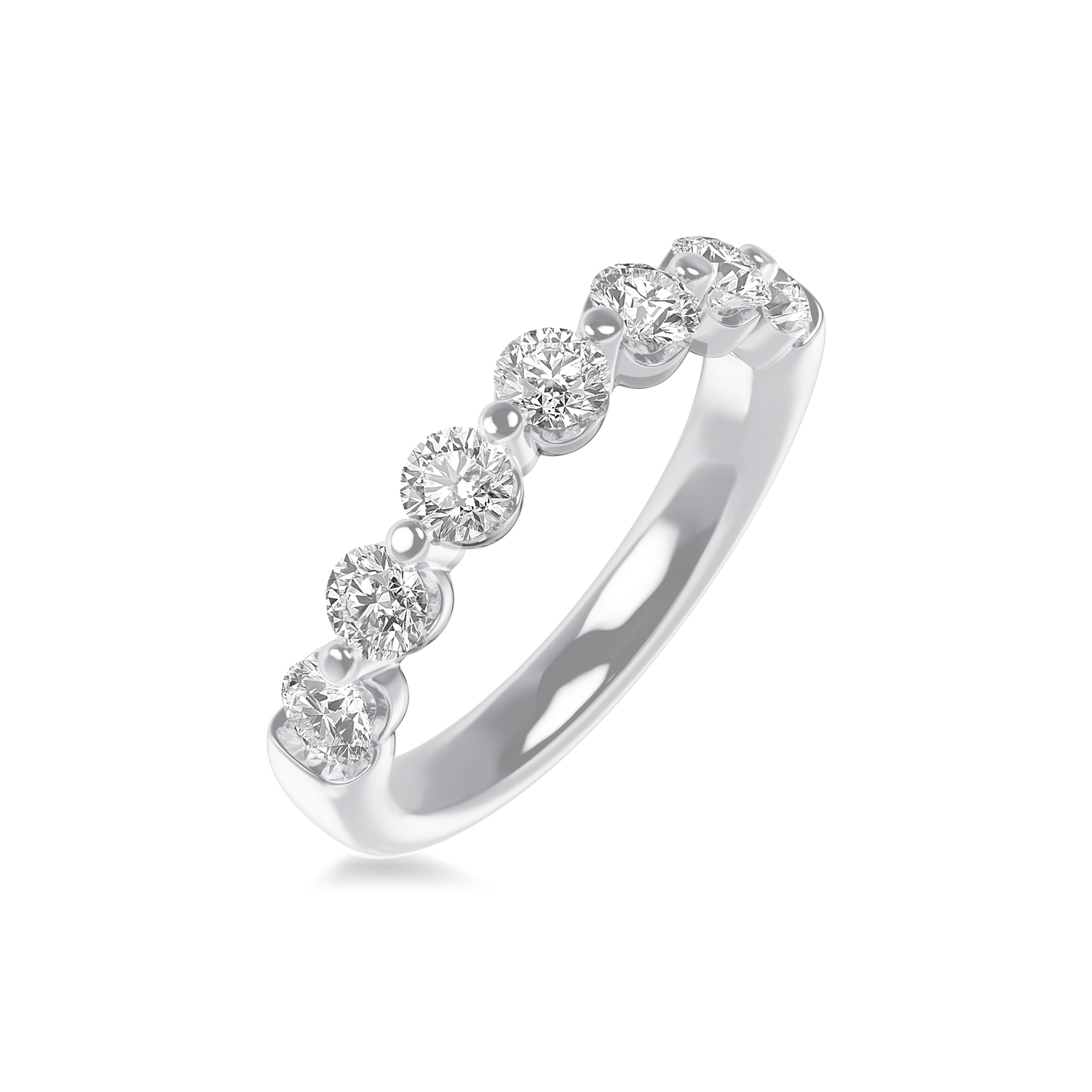 ALTR Lab-Grown Round Diamond Wedding Band in White Gold, 1.46 cttw, Size 6.5