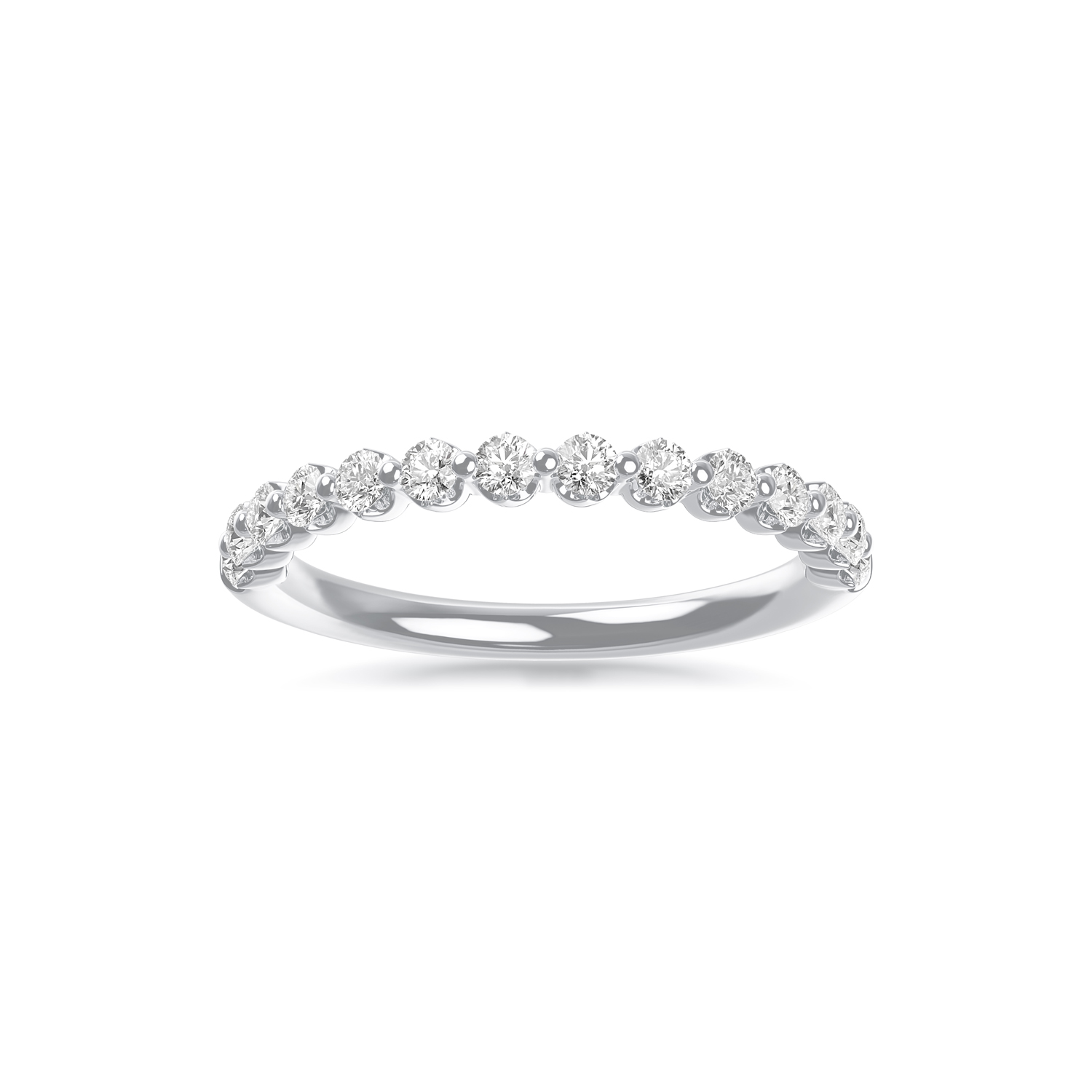 ALTR Lab-Grown Round Diamond Wedding Band in White Gold, 0.46 cttw, Size 6.5