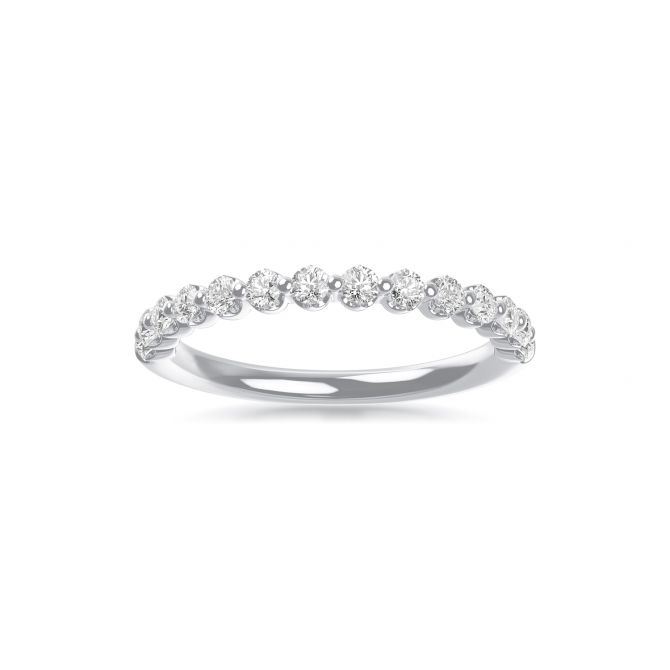 ALTR Lab-Grown Round Diamond Wedding Band in White Gold, 0.46 cttw, Size 6.5
