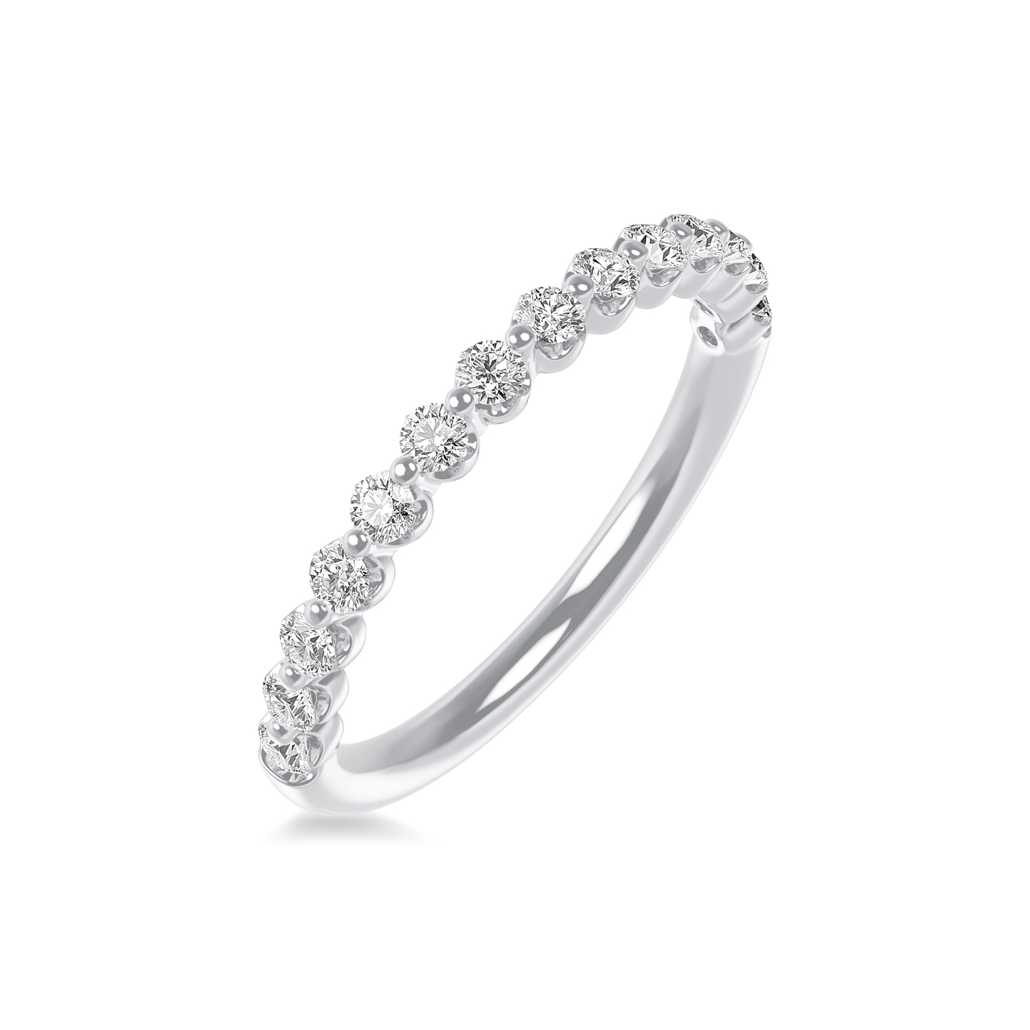 ALTR Lab-Grown Round Diamond Wedding Band in White Gold, 0.46 cttw, Size 6.5