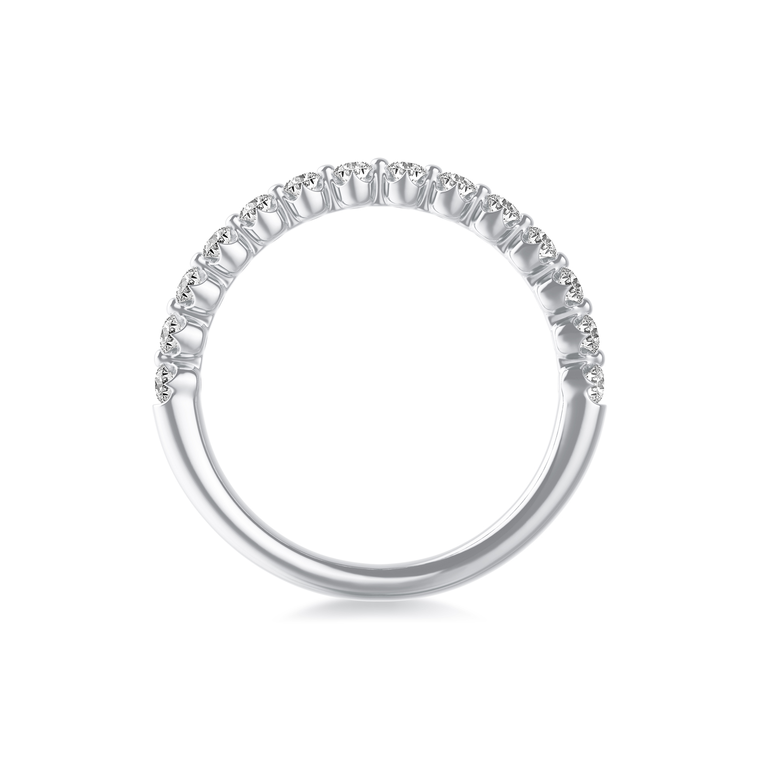 ALTR Lab-Grown Round Diamond Wedding Band in White Gold, 0.46 cttw, Size 6.5
