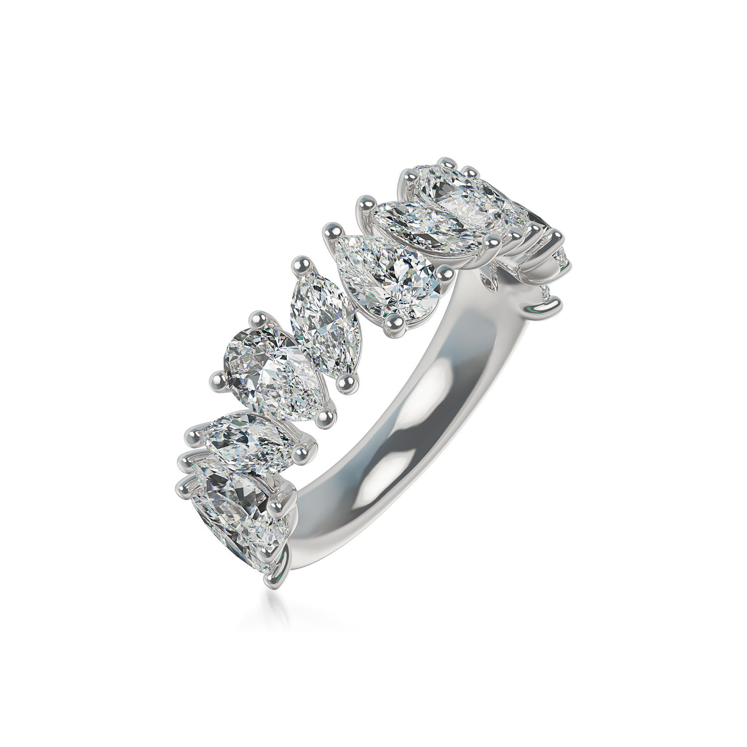 ALTR Lab-Grown Mixed Shape Diamond Ring in Platinum, 3.00 cttw, Size 6.5
