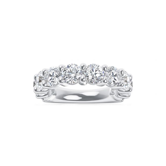 ALTR Lab-Grown Round Diamond Shared Prong Wedding Band in Platinum, 4.00 cttw, Size 6.5