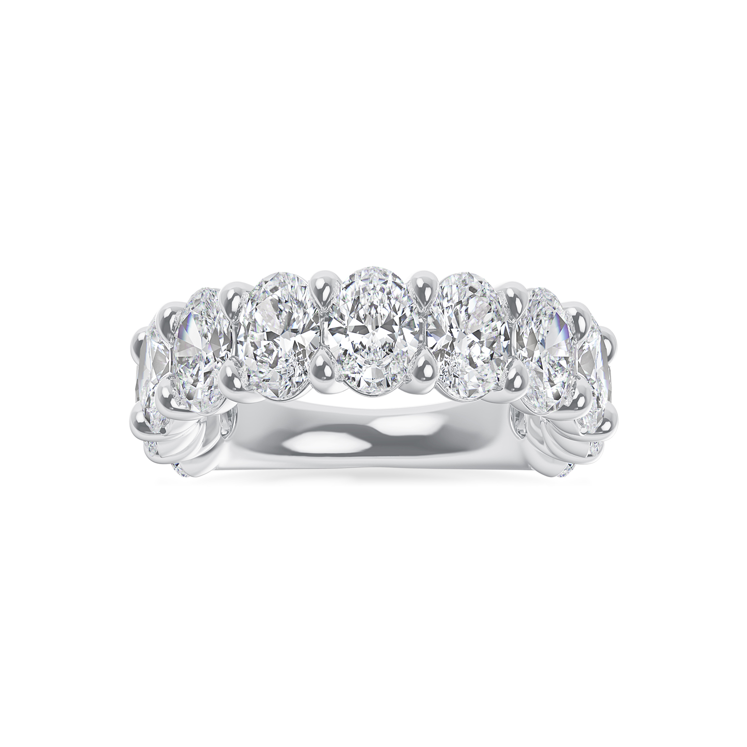 ALTR Lab-Grown Round Diamond Shared Prong Wedding Band in Platinum, 5.00 cttw, Size 6.5