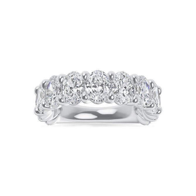 ALTR Lab-Grown Round Diamond Shared Prong Wedding Band in Platinum, 5.00 cttw, Size 6.5