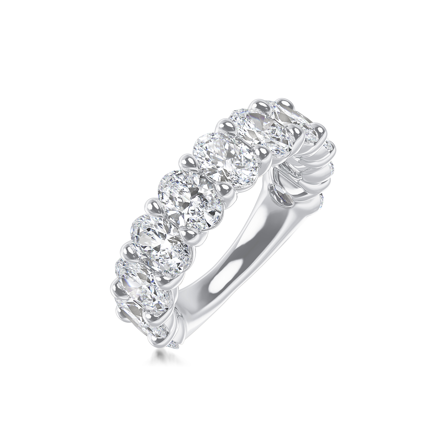 ALTR Lab-Grown Round Diamond Shared Prong Wedding Band in Platinum, 5.00 cttw, Size 6.5