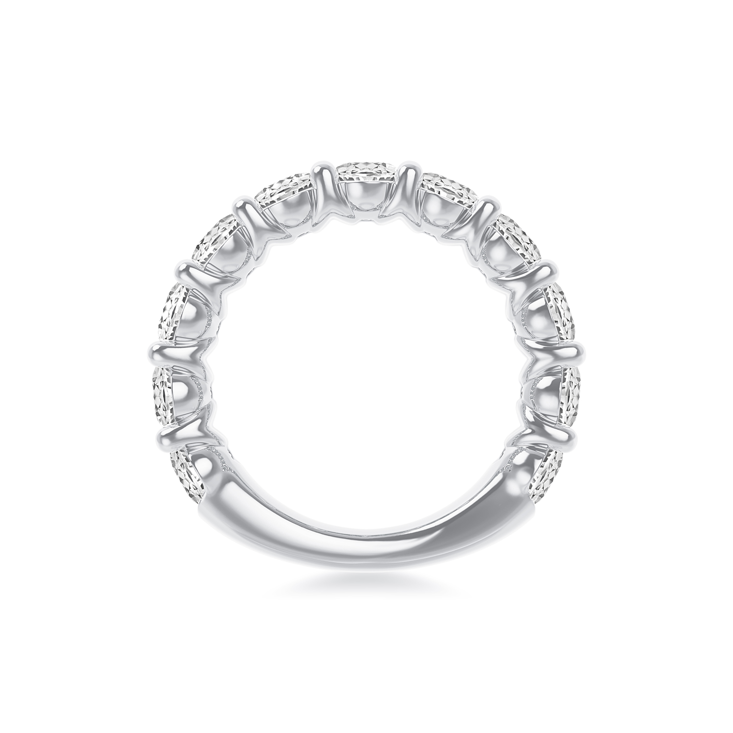 ALTR Lab-Grown Round Diamond Shared Prong Wedding Band in Platinum, 5.00 cttw, Size 6.5