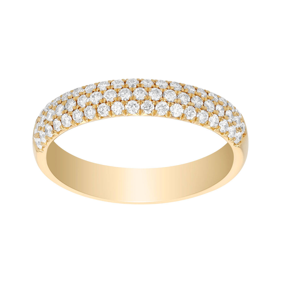 Precision Set Diamond Pavé Band in Yellow Gold