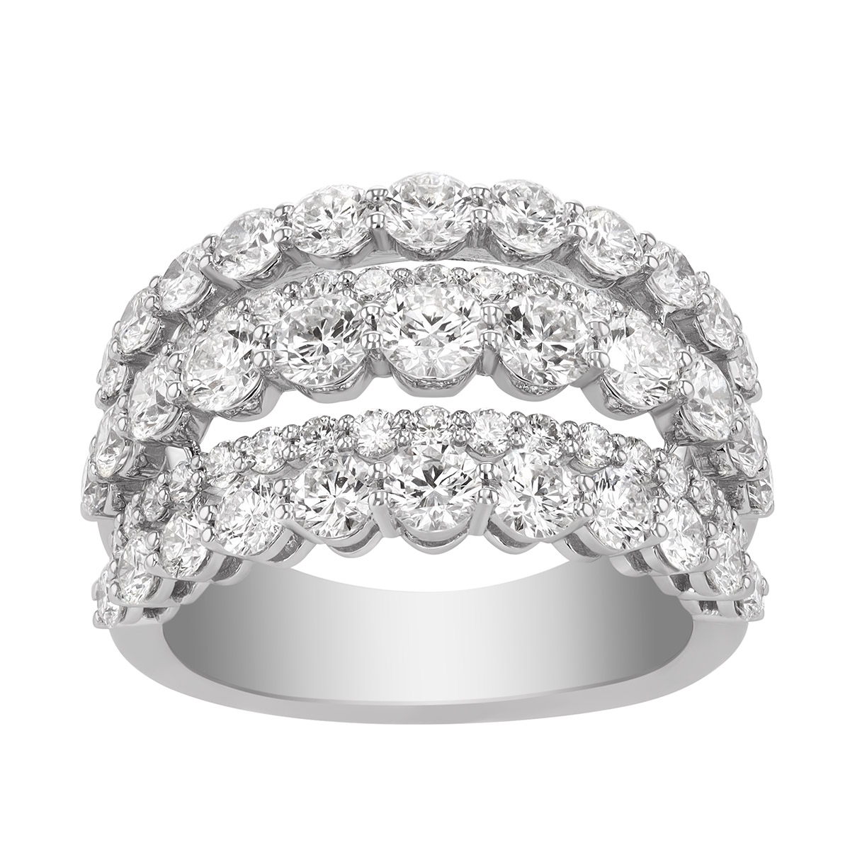 Kwiat Lyric Diamond 5 Row Ring in White Gold