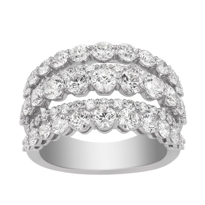 Kwiat Lyric Diamond 5 Row Ring in White Gold
