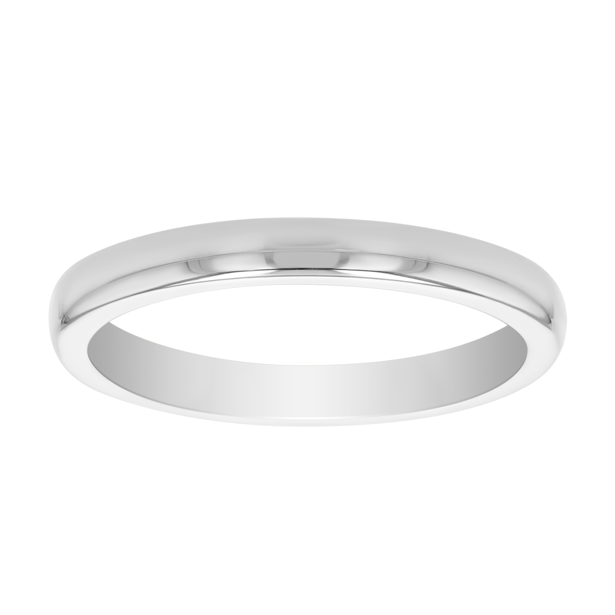 White Gold 2.5 mm Comfort Fit Wedding Band