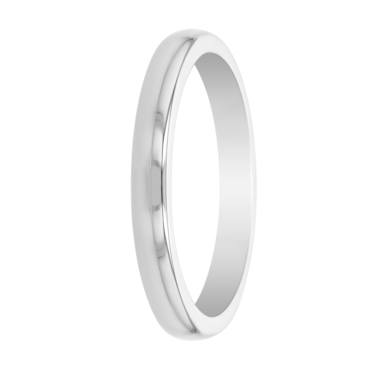 White Gold 2.5 mm Comfort Fit Wedding Band