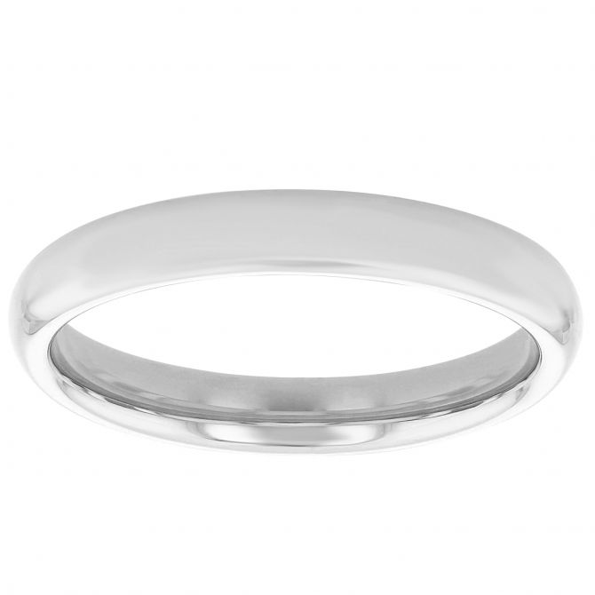 18K White Gold mens and womens plain wedding bands 2.5mm comfort-fit 18K White Gold mens and womens plain wedding bands 2.5mm comfort-fit