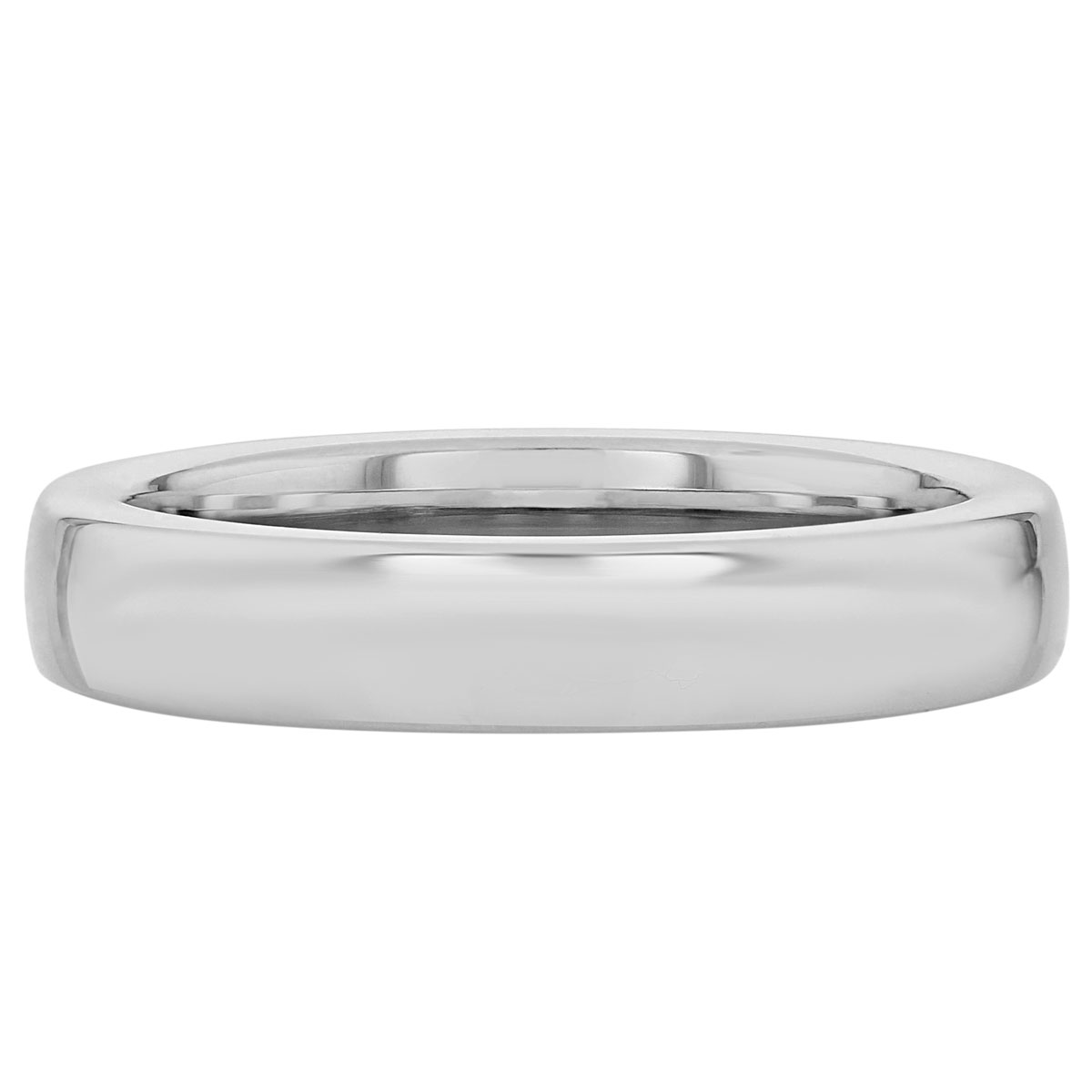 White Gold Comfort Fit Ergofit 4 mm Wedding Band, Size 6