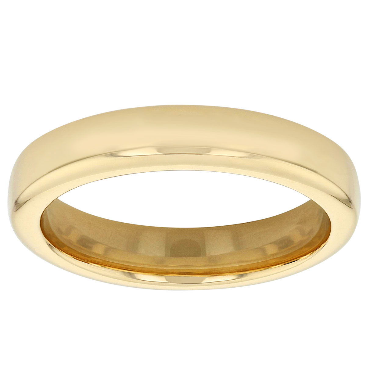 Yellow Gold Comfort Fit Ergofit 4 mm Wedding Band, Size 6