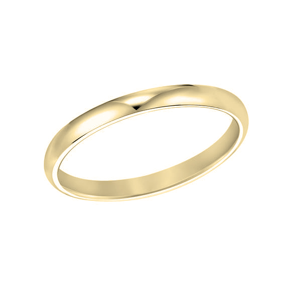 18k Yellow Gold 2mm Low Dome Comfort Fit Wedding Band Size 6 Borsheims