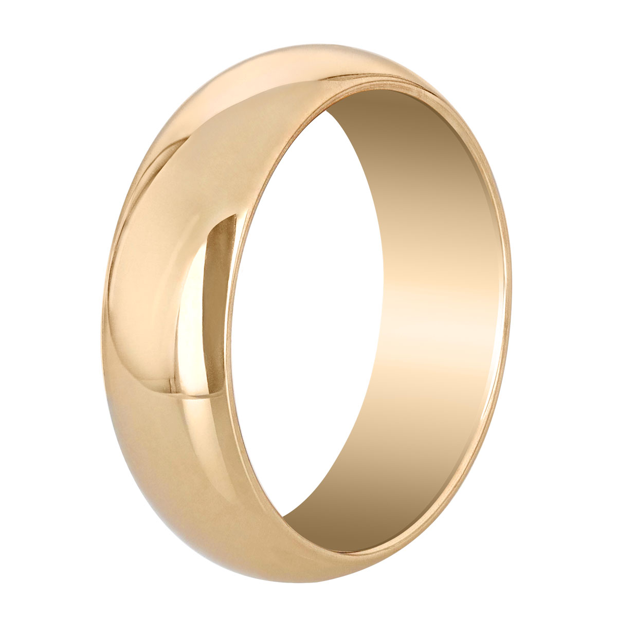 6 mm Comfort Fit Wedding Band in Yellow Gold, Size 6
