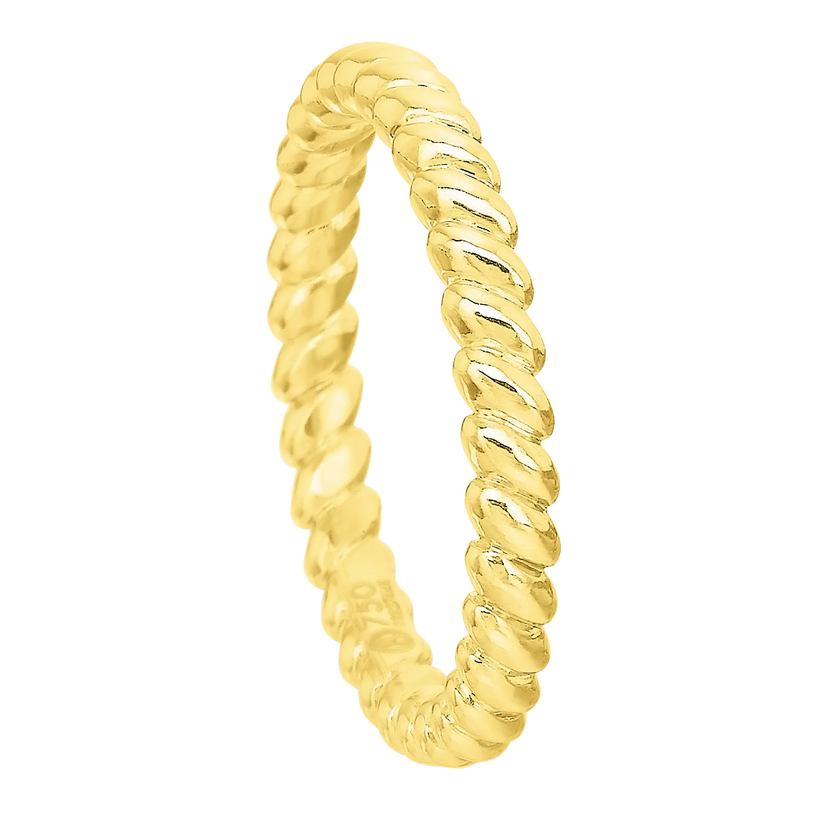 Yellow Gold Rope Pattern Band, Size 6