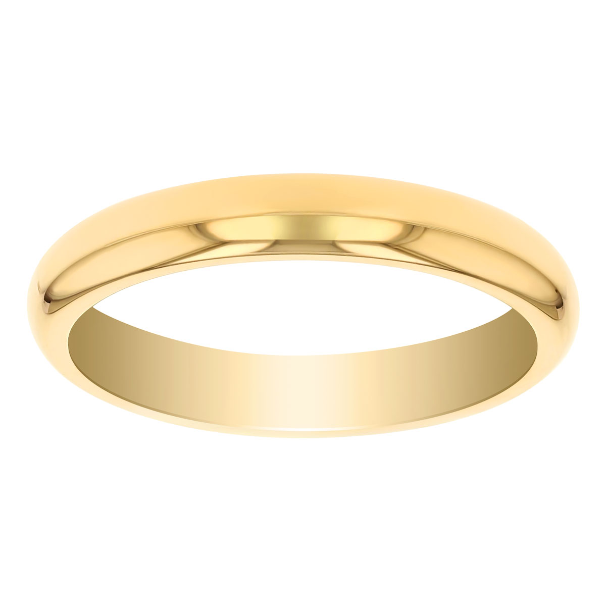 14K Yellow Gold 3 mm Plain Wedding Band