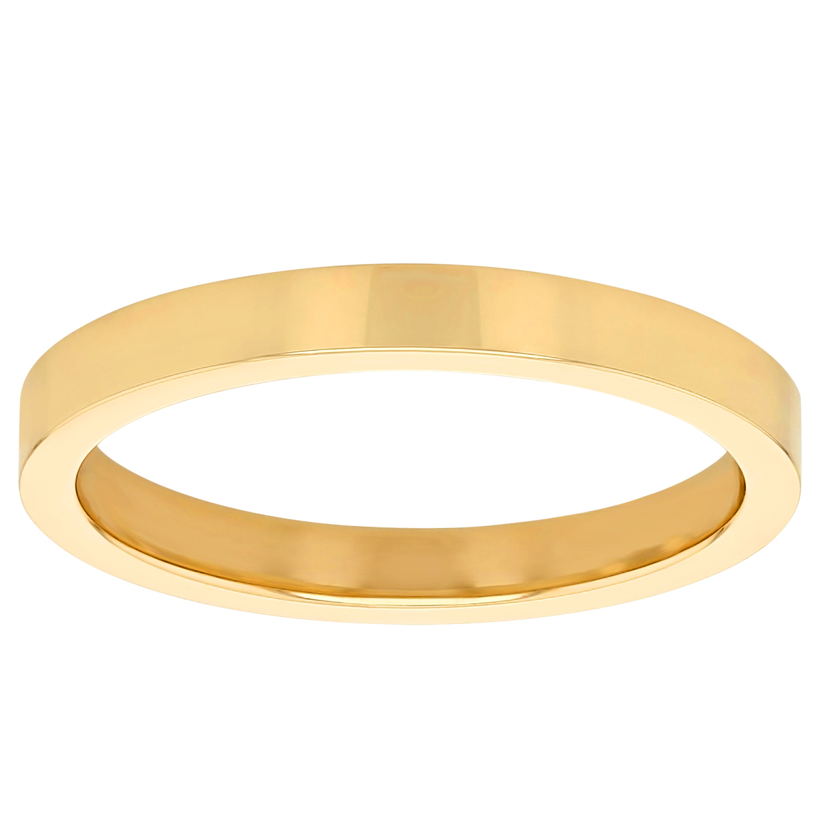 Yellow Gold Flat Wedding Band, Size 6