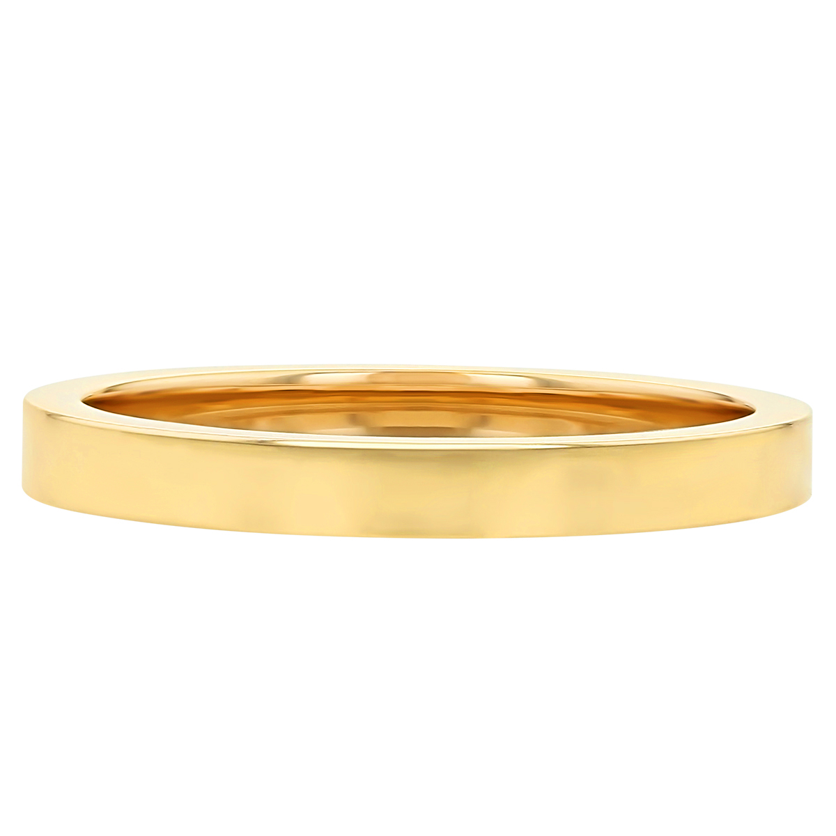 Yellow Gold Flat Wedding Band, Size 6