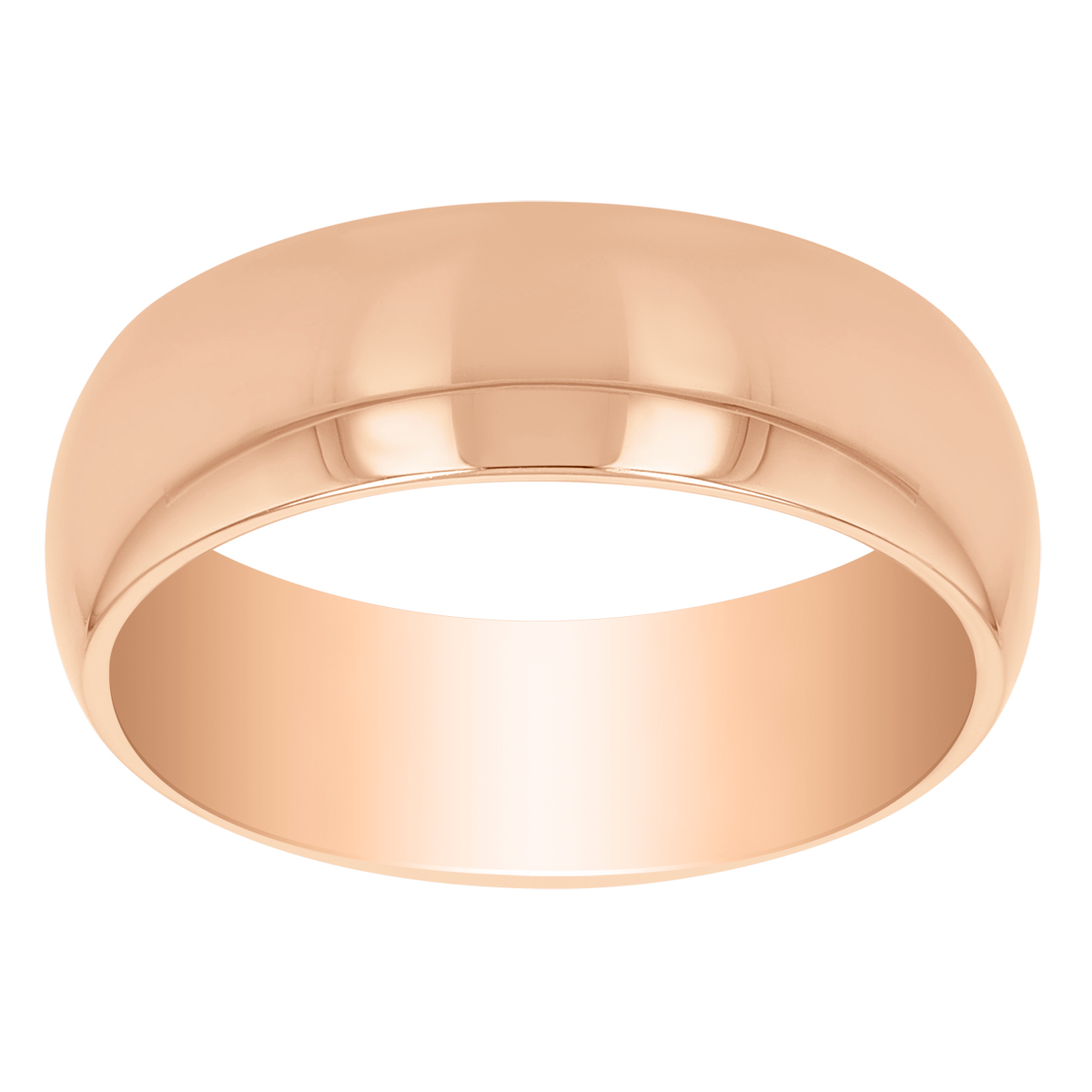 Rose Gold Comfort Fit 6 mm Wedding Band, Size 6
