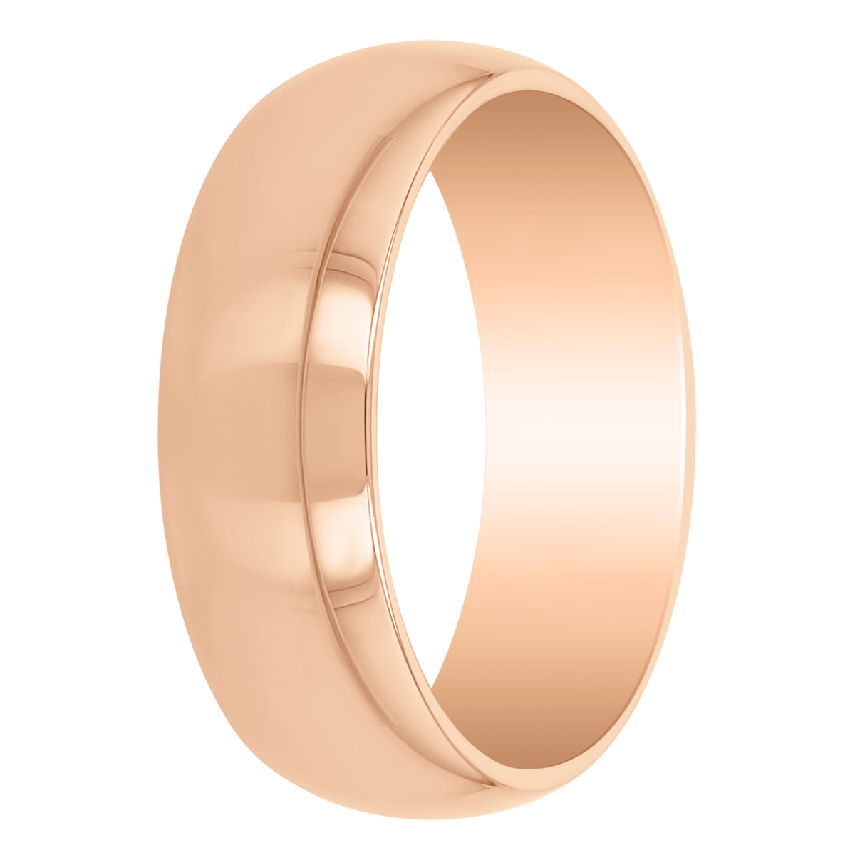 Rose Gold Comfort Fit 6 mm Wedding Band, Size 6