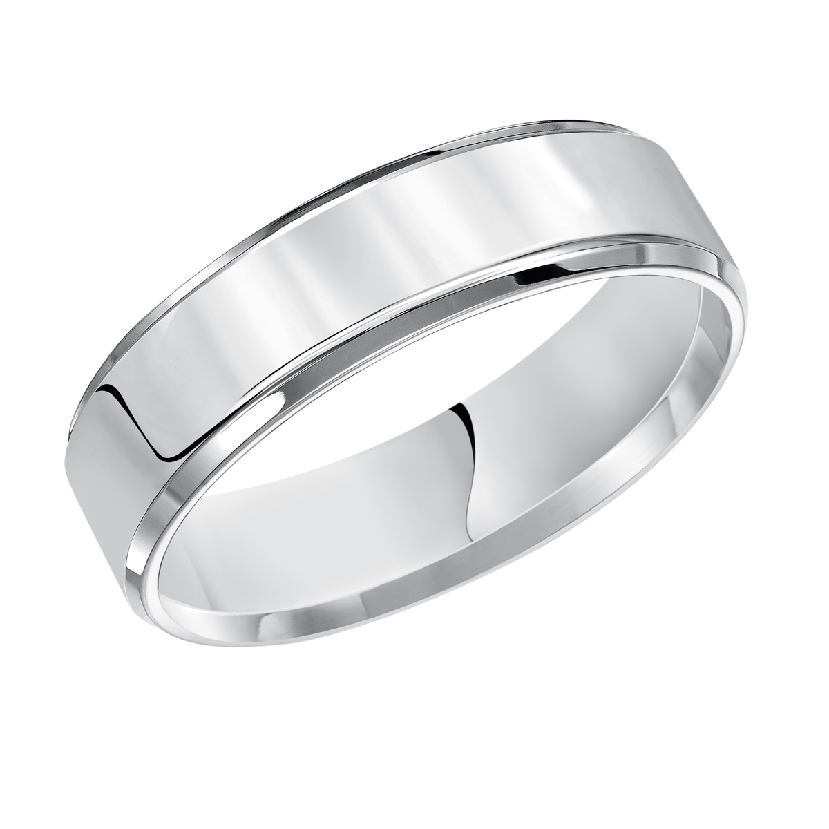 flat platinum wedding band