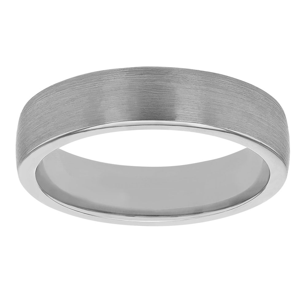Platinum Comfort Fit 5.5 mm Satin Wedding Band, Size 10