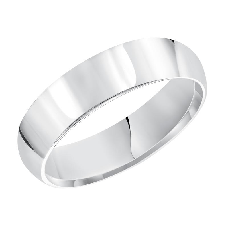 White Gold Comfort Fit 5 mm Wedding Band, Size 10 Borsheims