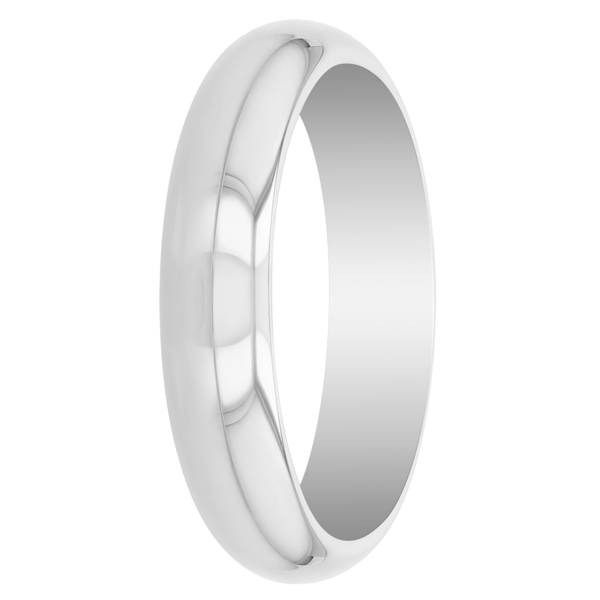 5 mm Comfort Fit Wedding Band in White Gold, Size 11