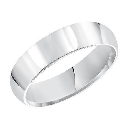 White Gold Comfort Fit 7 mm Wedding Band, Size 11