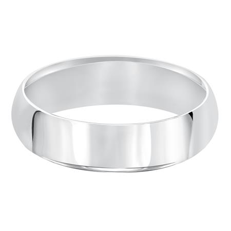 Size 7 Flat Comfort-Fit Wedding Band Ring in 10k White Gold 