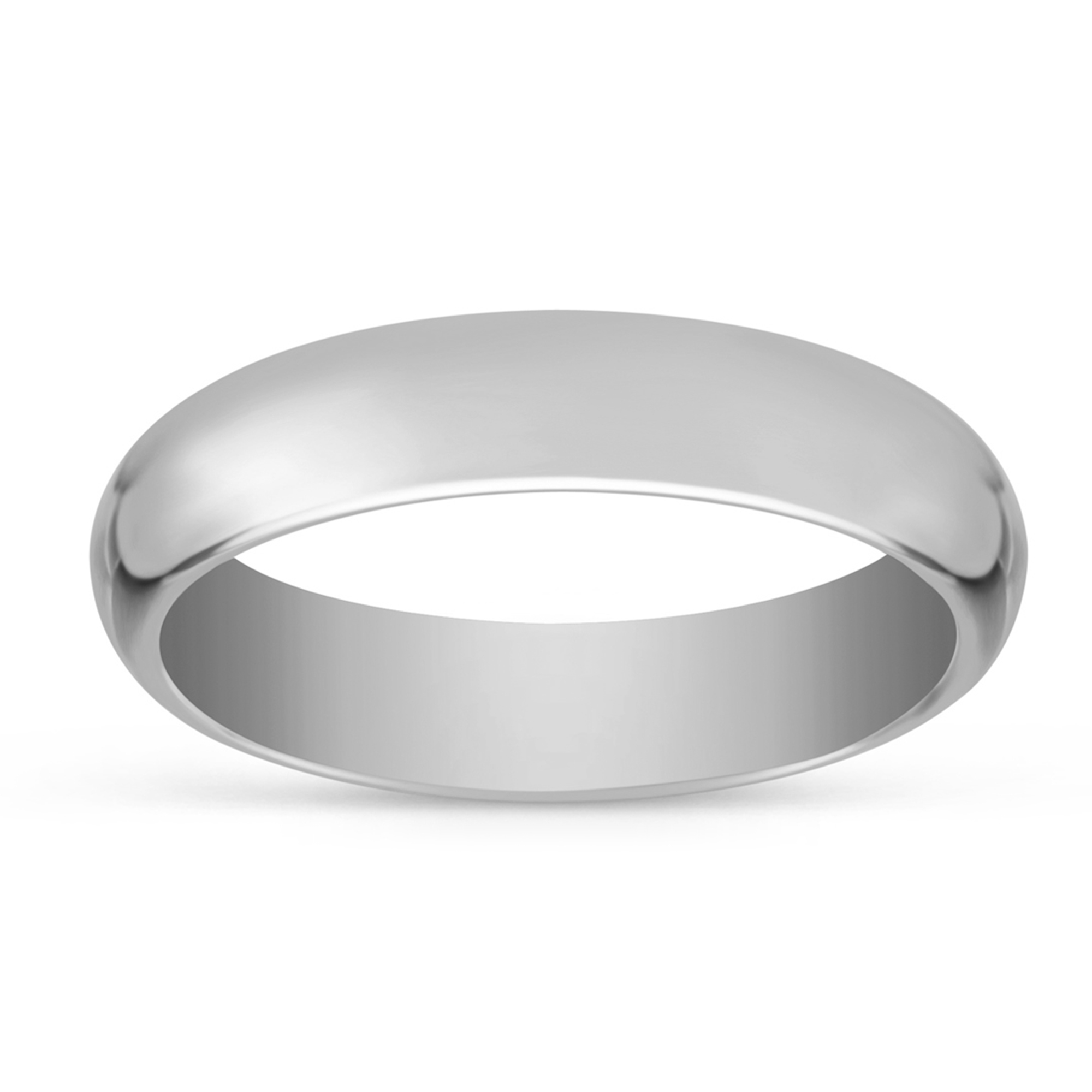 White Gold Men's Comfort Fit 5 mm Wedding Band, Size 9