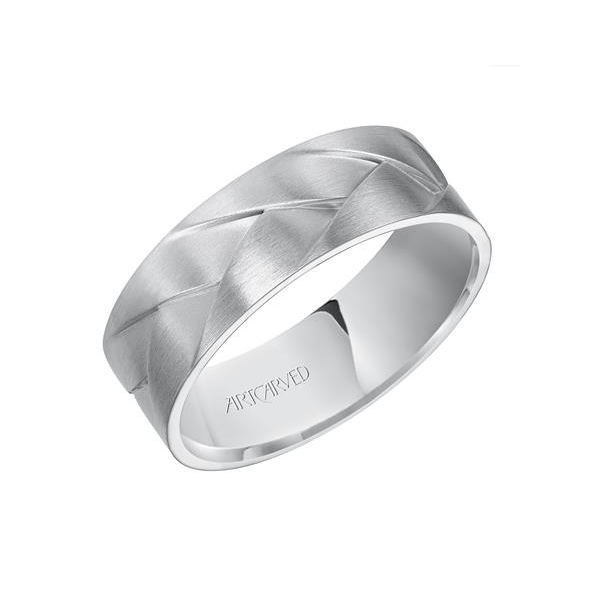 ArtCarved White Gold Braided Wedding Band, Size 10