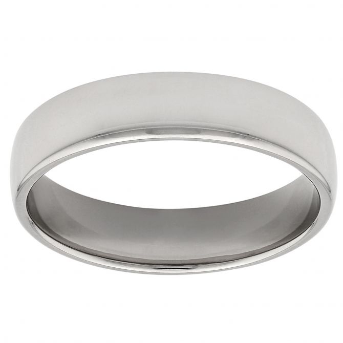 Furrer-Jacot White Gold Classic 5 mm Wedding Band, Size 10