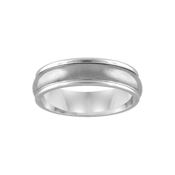 ArtCarved White Gold 6 mm Contoured Wedding Band, Size 10