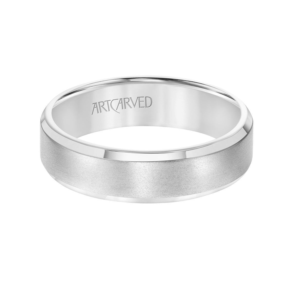 ArtCarved White Gold Boundless Comfort Fit Satin 6 mm