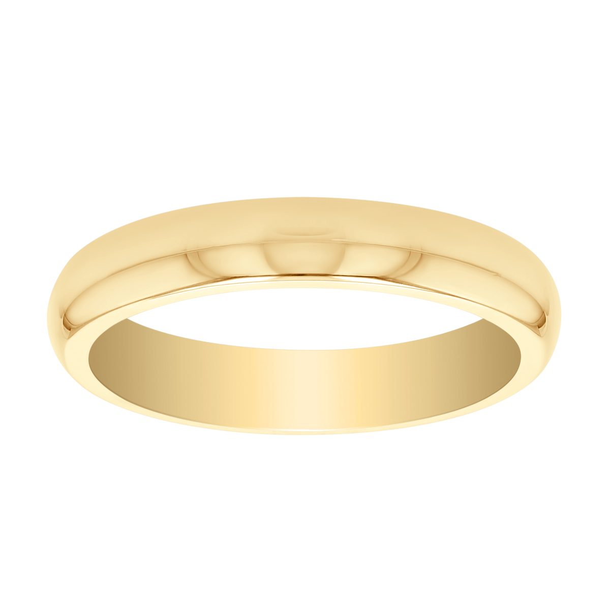Yellow Gold 4 mm Comfort Fit Wedding Band, Size 10