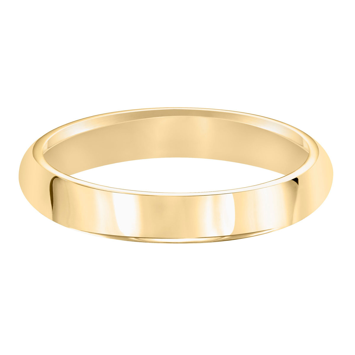 Yellow Gold Comfort Fit 4 mm Wedding Band, Size 10