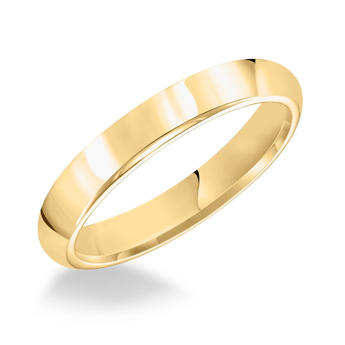 Yellow Gold Comfort Fit 4 mm Wedding Band, Size 10