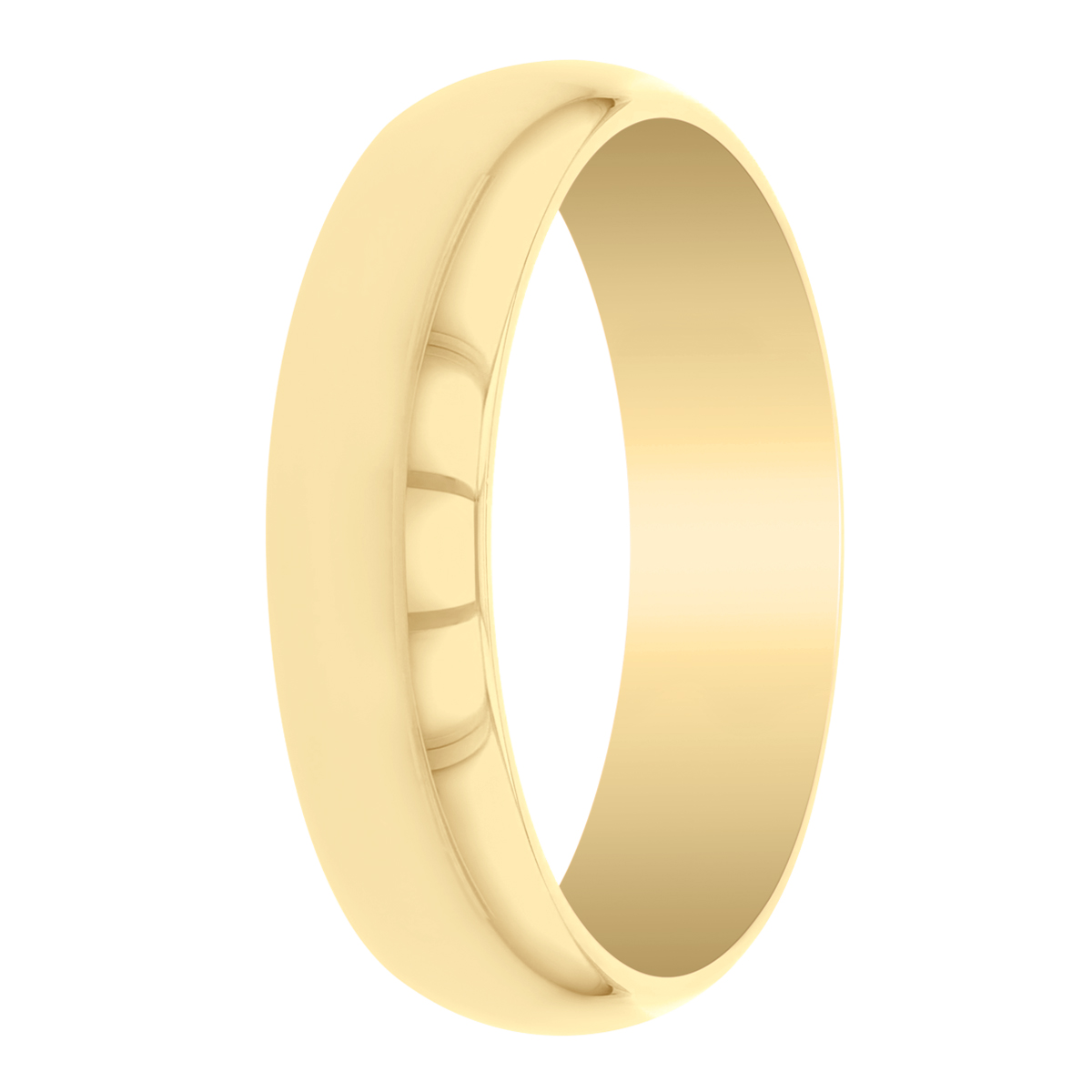 Yellow Gold Comfort Fit Wedding Band, 6mm