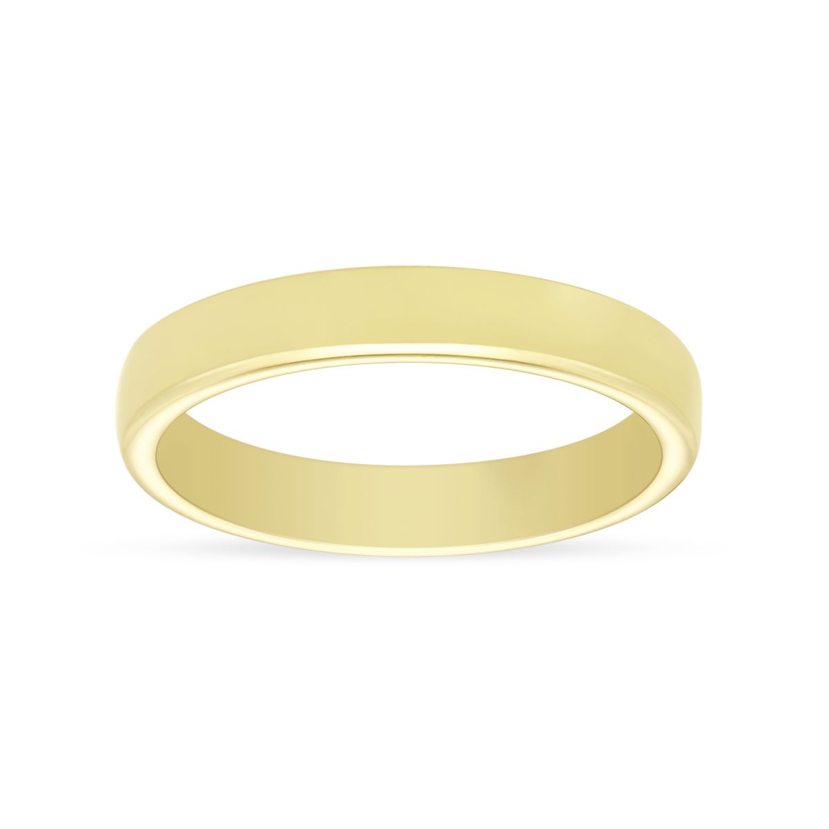 18K Yellow Gold Comfort Fit 4mm Wedding Band, Size 10