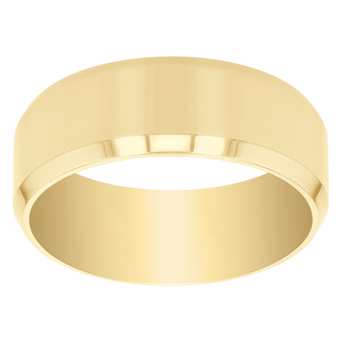 Yellow Gold Flat Comfort Fit Wedding Band, 8mm