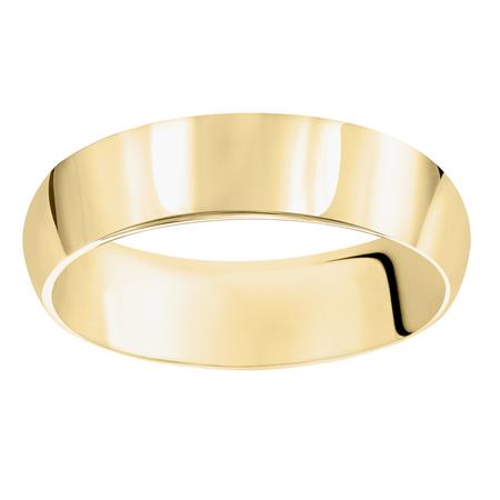 Yellow Gold Gold Domed Comfort Fit 5 mm Wedding Band, Size 11