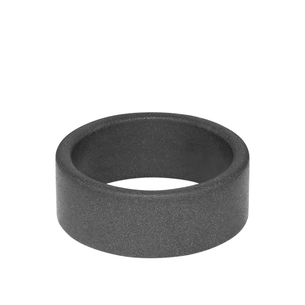 Gray Tungsten 9 mm Matte Flat Wedding Band, Size 10