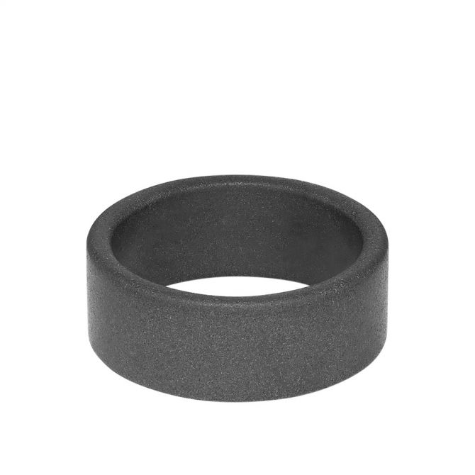 Gray Tungsten 9 mm Matte Flat Wedding Band, Size 10